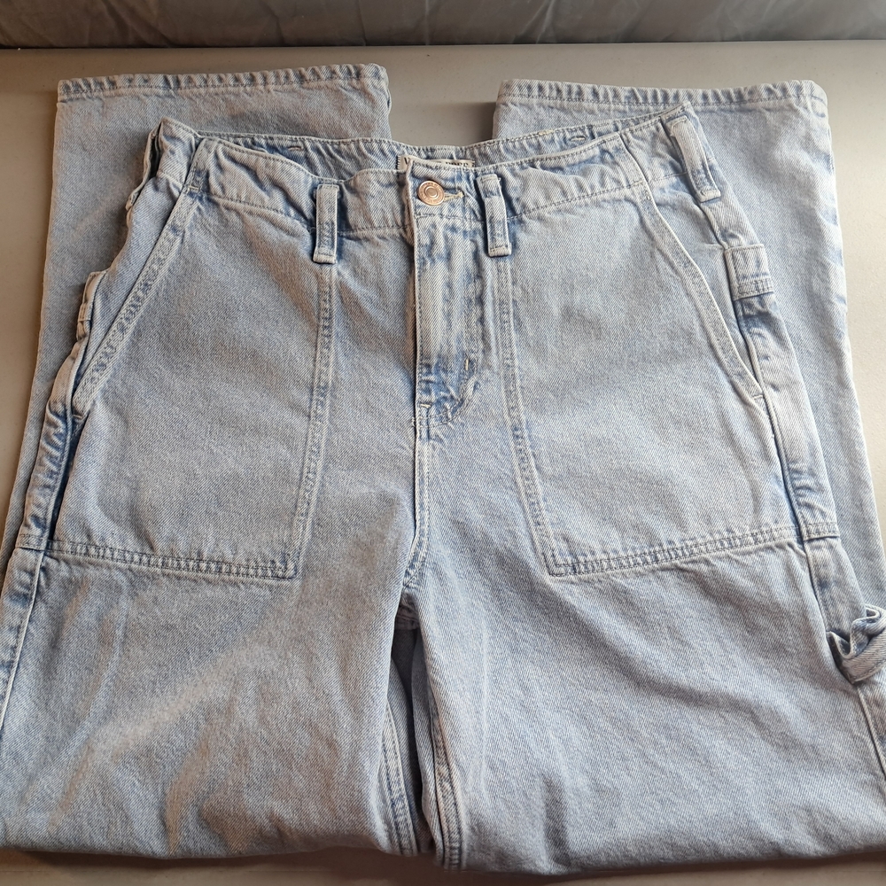We The Free Blue Flare Wide Leg Jeans Size 29